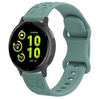 For Garmin Venu 2 Plus / vivoactive 5 20mm Silicone Watch Band Leopard Texture Adjustable Strap