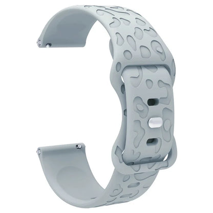 For Garmin Venu 2 Plus / vivoactive 5 20mm Silicone Watch Band Leopard Texture Adjustable Strap