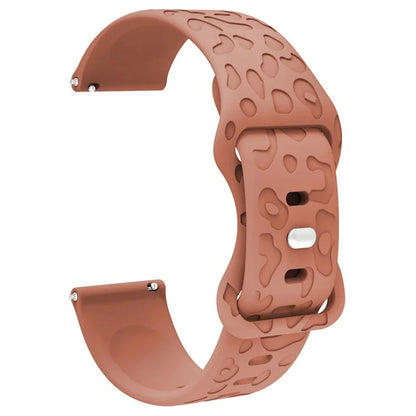 For Garmin Venu 2 Plus / vivoactive 5 20mm Silicone Watch Band Leopard Texture Adjustable Strap