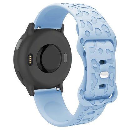 For Huawei Watch GT 4 41mm / Garmin Venu 3S 18mm Watch Band Leopard Texture Silicone Wrist Strap