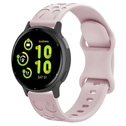 For Huawei Watch GT 4 41mm / Garmin Venu 3S 18mm Watch Band Leopard Texture Silicone Wrist Strap