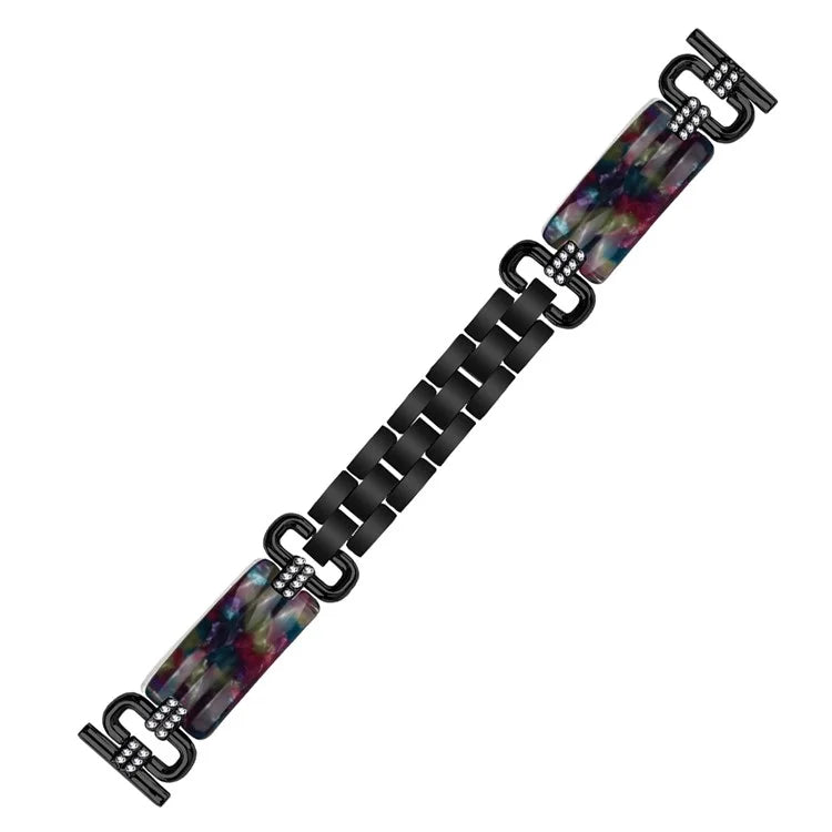 For Garmin Forerunner 245 Music / Forerunner 245 Watch Band Resin+Rhinestone Strap