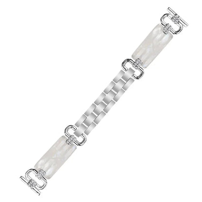 For Pebble Time Round / Pebble 2 Rhinestone Decor Watch Band Resin Strap