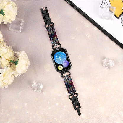 For Xiaomi Smart Band 8 Pro Resin+Rhinestone Wrist Strap Replacement