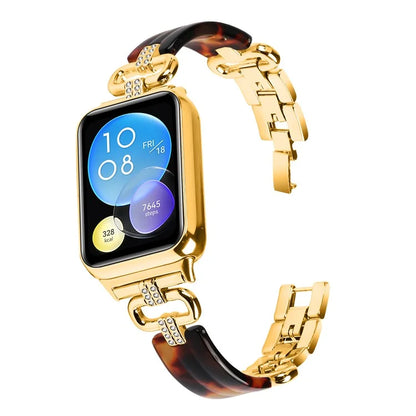 For Xiaomi Smart Band 8 Pro Resin+Rhinestone Wrist Strap Replacement