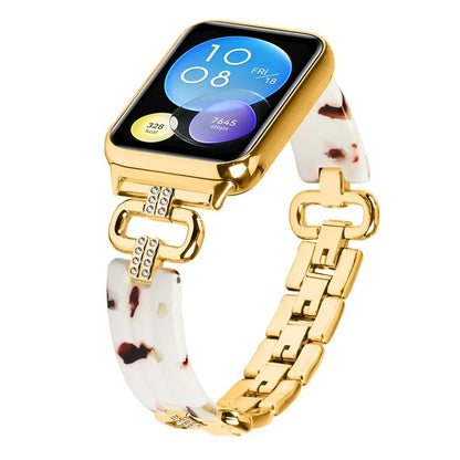 For Xiaomi Smart Band 8 Pro Resin+Rhinestone Wrist Strap Replacement