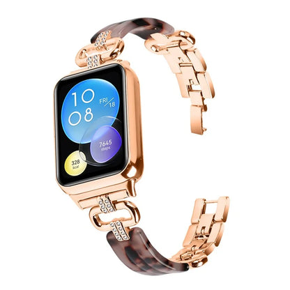 For Xiaomi Smart Band 8 Pro Resin+Rhinestone Wrist Strap Replacement