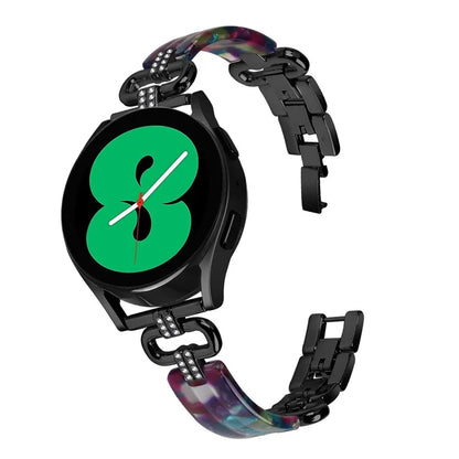 For Samsung Galaxy Watch4 Active Classic  /  Watch 5 Pro Active Resin Smart Watch Strap