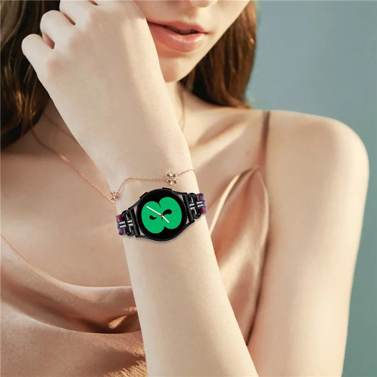 For Samsung Galaxy Watch4 Active Classic  /  Watch 5 Pro Active Resin Smart Watch Strap
