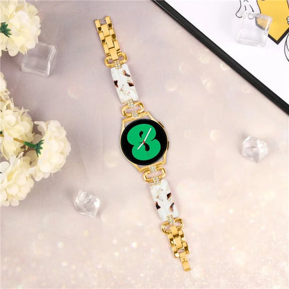 For Samsung Galaxy Watch4 Active Classic  /  Watch 5 Pro Active Resin Smart Watch Strap