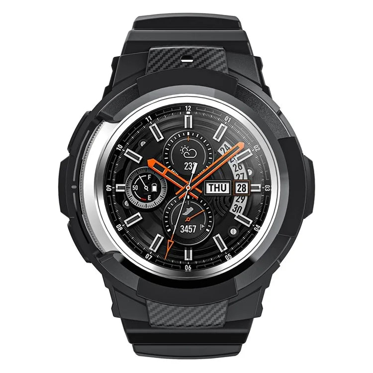 For Samsung Galaxy Watch4 Classic 46mm TPU Watch Strap Adjustable Band with Integrated Watch Case