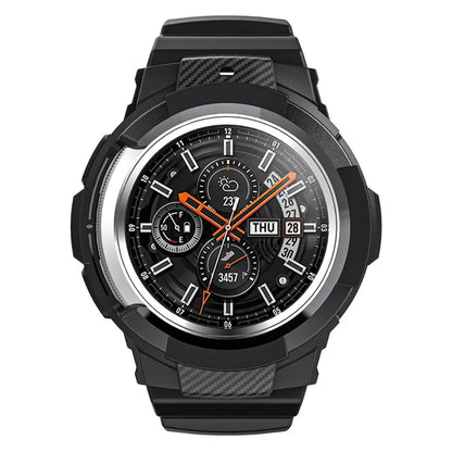 For Samsung Galaxy Watch4 Classic 46mm TPU Watch Strap Adjustable Band with Integrated Watch Case