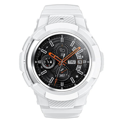 For Samsung Galaxy Watch4 Classic 46mm TPU Watch Strap Adjustable Band with Integrated Watch Case