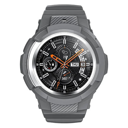 For Samsung Galaxy Watch4 Classic 46mm TPU Watch Strap Adjustable Band with Integrated Watch Case