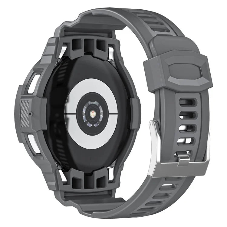 For Samsung Galaxy Watch4 Classic 46mm TPU Watch Strap Adjustable Band with Integrated Watch Case