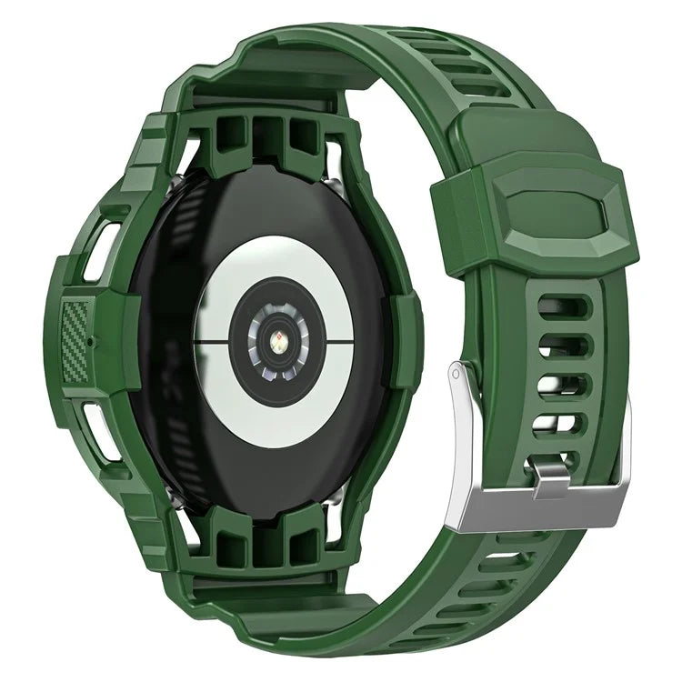 For Samsung Galaxy Watch4 Classic 46mm TPU Watch Strap Adjustable Band with Integrated Watch Case