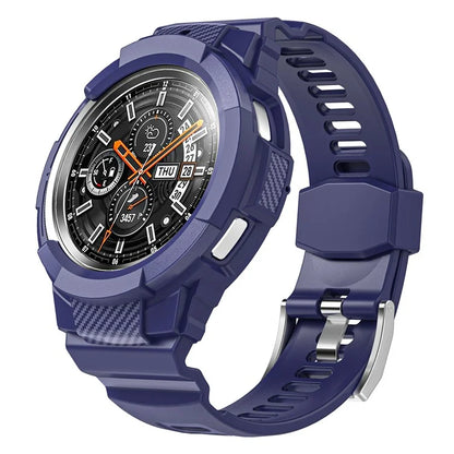 For Samsung Galaxy Watch4 Classic 46mm TPU Watch Strap Adjustable Band with Integrated Watch Case