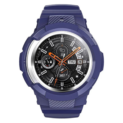 For Samsung Galaxy Watch4 Classic 46mm TPU Watch Strap Adjustable Band with Integrated Watch Case