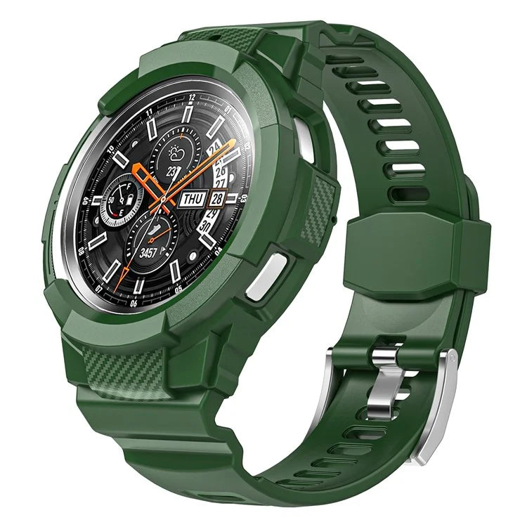 For Samsung Galaxy Watch4 Classic 42mm TPU Sporty Watch Strap Replacement Band with Integrated Watch Case