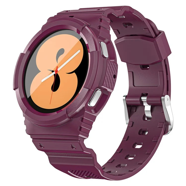 For Samsung Galaxy Watch4 40mm / Watch 5 40mm Integrated TPU Watch Strap Adjustable Band with Watch Case