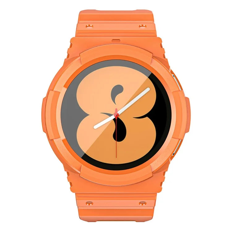 For Samsung Galaxy Watch4 40mm / Watch 5 40mm Integrated TPU Watch Strap Adjustable Band with Watch Case