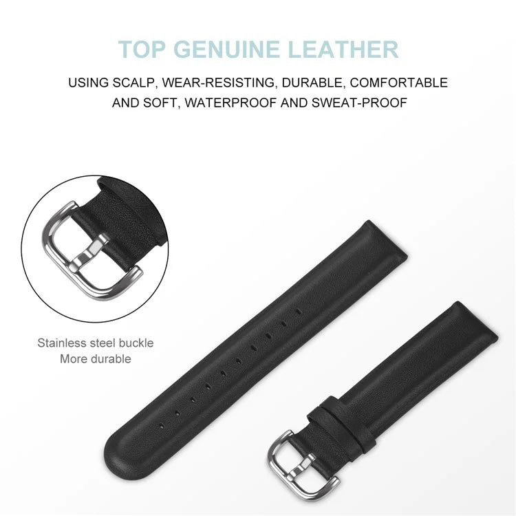 Watch Strap for Huawei Watch GT / GT 2 46mm / 42mm / Samsung Galaxy Watch 46mm First Layer Cowhide Wrist Band