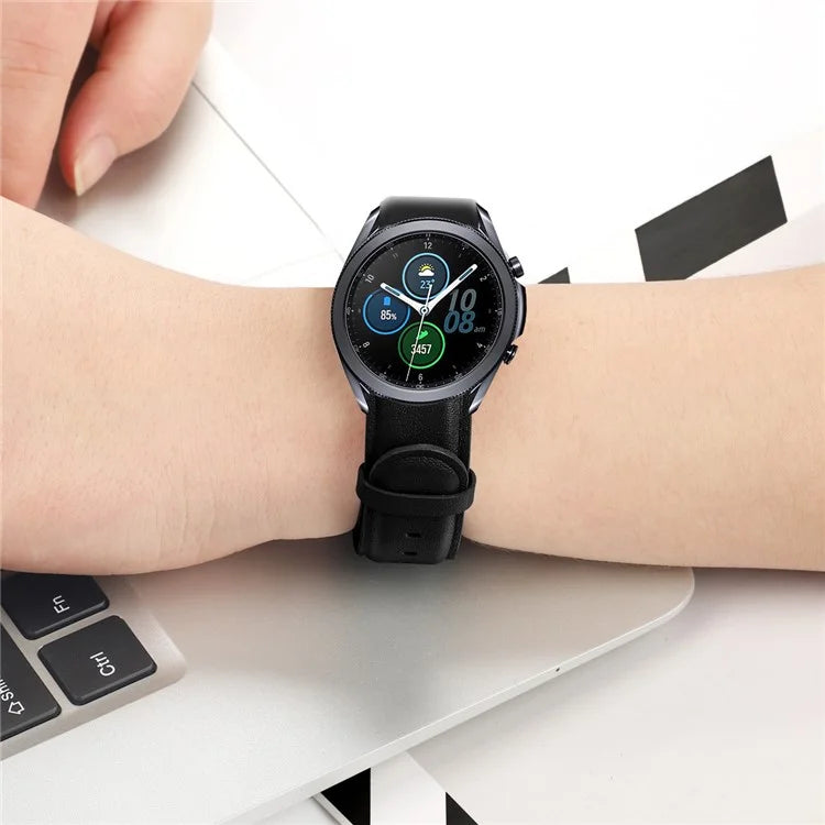 Watch Strap for Huawei Watch GT / GT 2 46mm / 42mm / Samsung Galaxy Watch 46mm First Layer Cowhide Wrist Band
