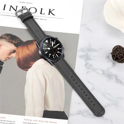 Watch Strap for Huawei Watch GT / GT 2 46mm / 42mm / Samsung Galaxy Watch 46mm First Layer Cowhide Wrist Band