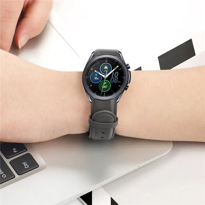 Watch Strap for Huawei Watch GT / GT 2 46mm / 42mm / Samsung Galaxy Watch 46mm First Layer Cowhide Wrist Band
