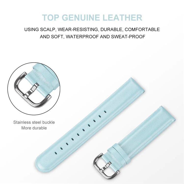 Watch Strap for Huawei Watch GT / GT 2 46mm / 42mm / Samsung Galaxy Watch 46mm First Layer Cowhide Wrist Band