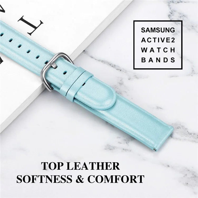 Watch Strap for Huawei Watch GT / GT 2 46mm / 42mm / Samsung Galaxy Watch 46mm First Layer Cowhide Wrist Band