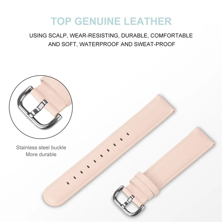 Watch Strap for Huawei Watch GT / GT 2 46mm / 42mm / Samsung Galaxy Watch 46mm First Layer Cowhide Wrist Band