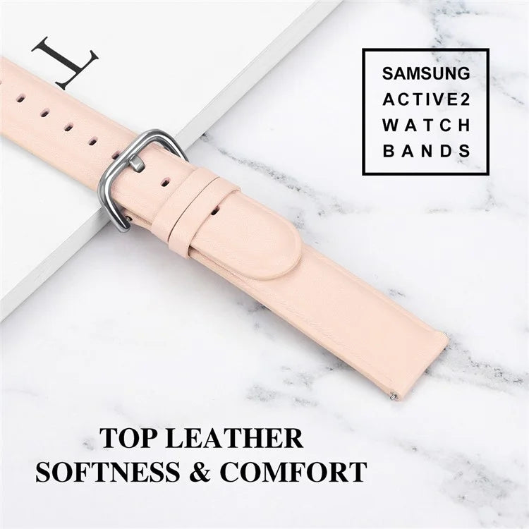 Watch Strap for Huawei Watch GT / GT 2 46mm / 42mm / Samsung Galaxy Watch 46mm First Layer Cowhide Wrist Band