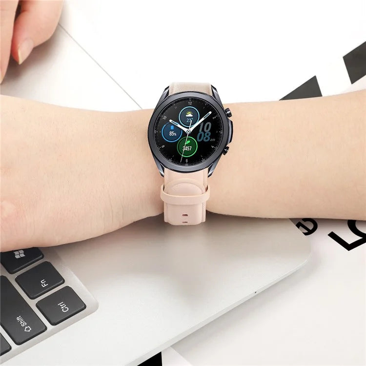 Watch Strap for Huawei Watch GT / GT 2 46mm / 42mm / Samsung Galaxy Watch 46mm First Layer Cowhide Wrist Band