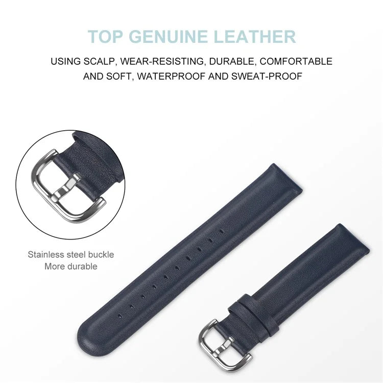 Watch Strap for Huawei Watch GT / GT 2 46mm / 42mm / Samsung Galaxy Watch 46mm First Layer Cowhide Wrist Band