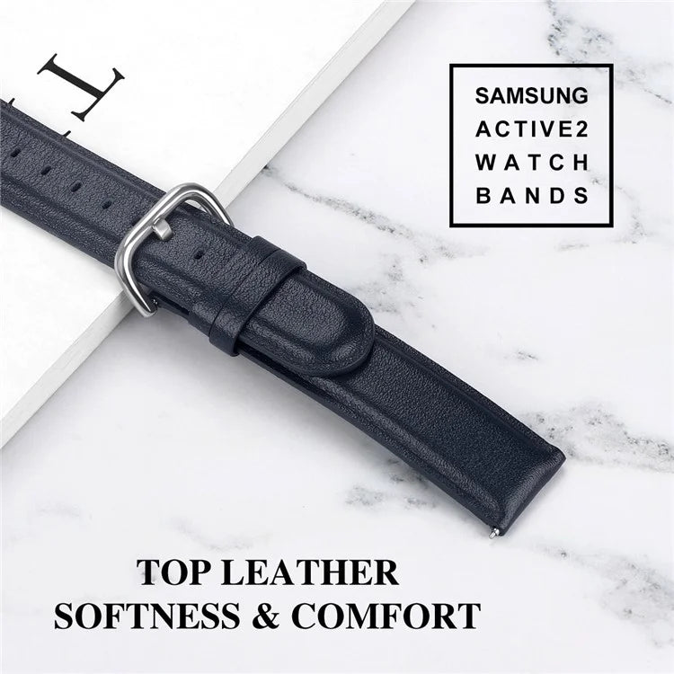 Watch Strap for Huawei Watch GT / GT 2 46mm / 42mm / Samsung Galaxy Watch 46mm First Layer Cowhide Wrist Band