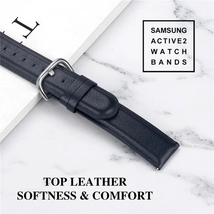 Watch Strap for Huawei Watch GT / GT 2 46mm / 42mm / Samsung Galaxy Watch 46mm First Layer Cowhide Wrist Band