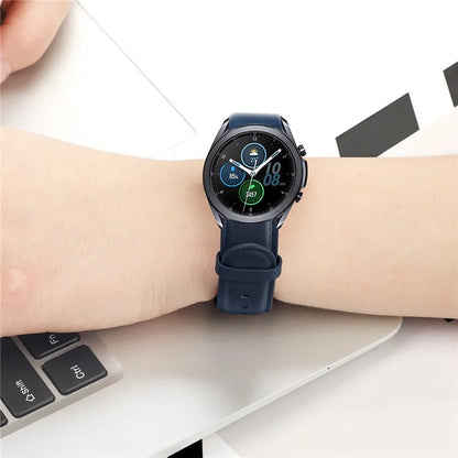 Watch Strap for Huawei Watch GT / GT 2 46mm / 42mm / Samsung Galaxy Watch 46mm First Layer Cowhide Wrist Band