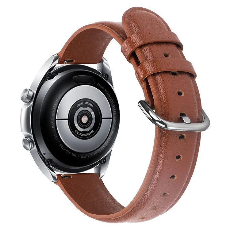 Watch Strap for Huawei Watch GT / GT 2 46mm / 42mm / Samsung Galaxy Watch 46mm First Layer Cowhide Wrist Band