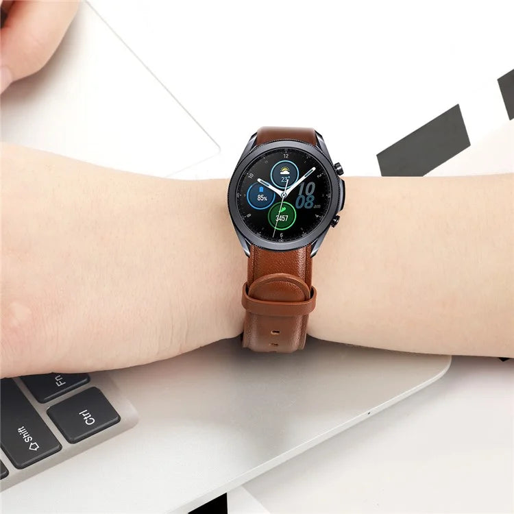 Watch Strap for Huawei Watch GT / GT 2 46mm / 42mm / Samsung Galaxy Watch 46mm First Layer Cowhide Wrist Band