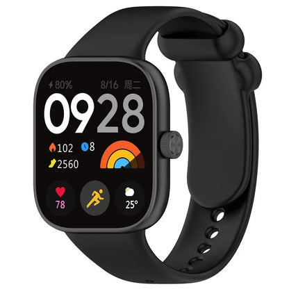 For Xiaomi Redmi Watch 4 / Mi 8 Pro Silicone Watch Band with Black Buckle