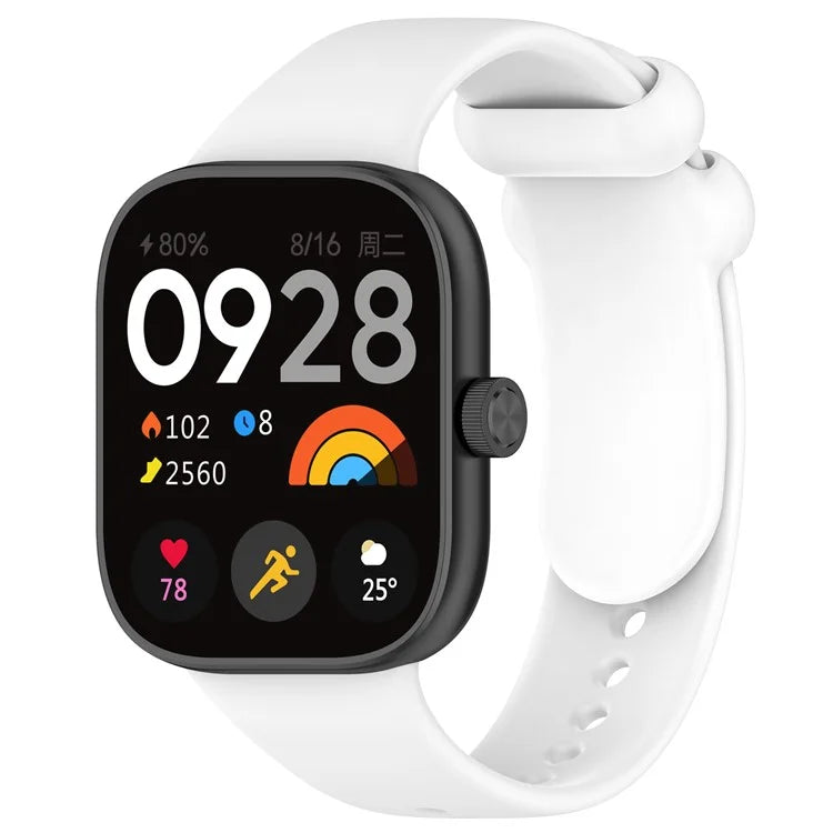 For Xiaomi Redmi Watch 4 / Mi 8 Pro Silicone Watch Band with Black Buckle