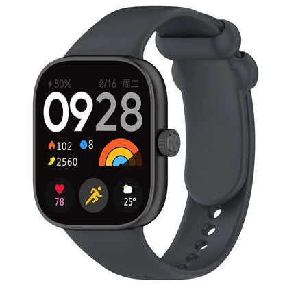 For Xiaomi Redmi Watch 4 / Mi 8 Pro Silicone Watch Band with Black Buckle