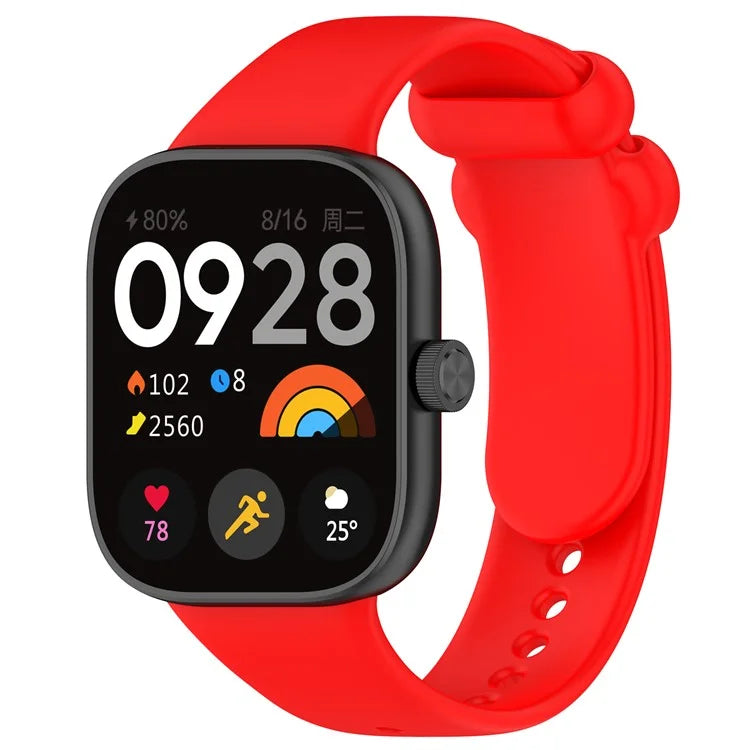 For Xiaomi Redmi Watch 4 / Mi 8 Pro Silicone Watch Band with Black Buckle