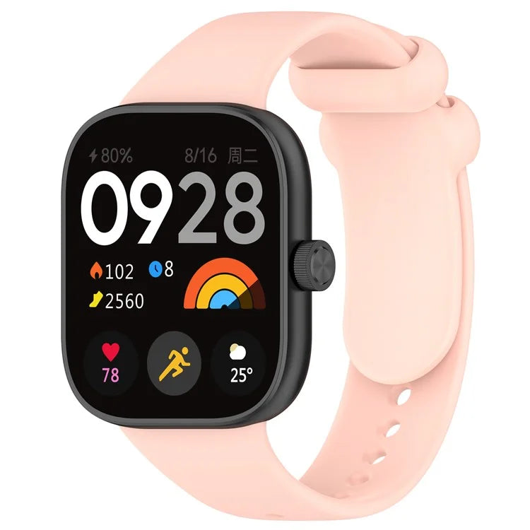 For Xiaomi Redmi Watch 4 / Mi 8 Pro Silicone Watch Band with Black Buckle