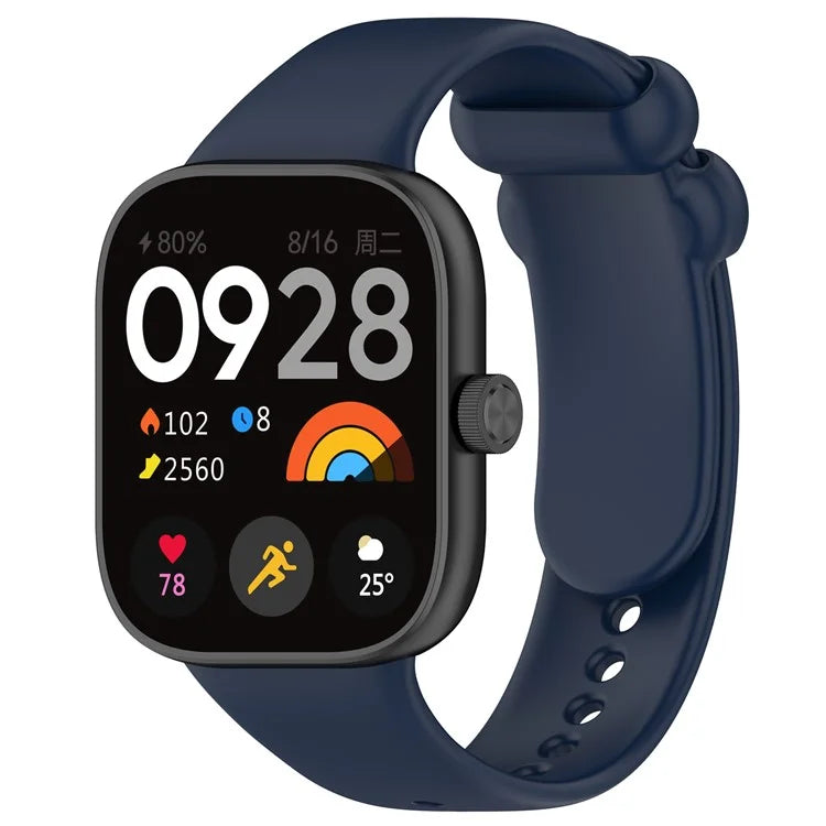 For Xiaomi Redmi Watch 4 / Mi 8 Pro Silicone Watch Band with Black Buckle