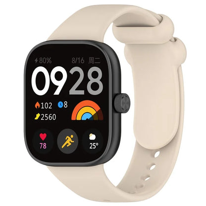 For Xiaomi Redmi Watch 4 / Mi 8 Pro Silicone Watch Band with Black Buckle