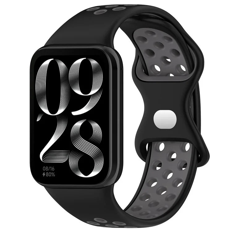 For Xiaomi Mi 8 Pro Replacement Band Dual Color Silicone Watch Strap