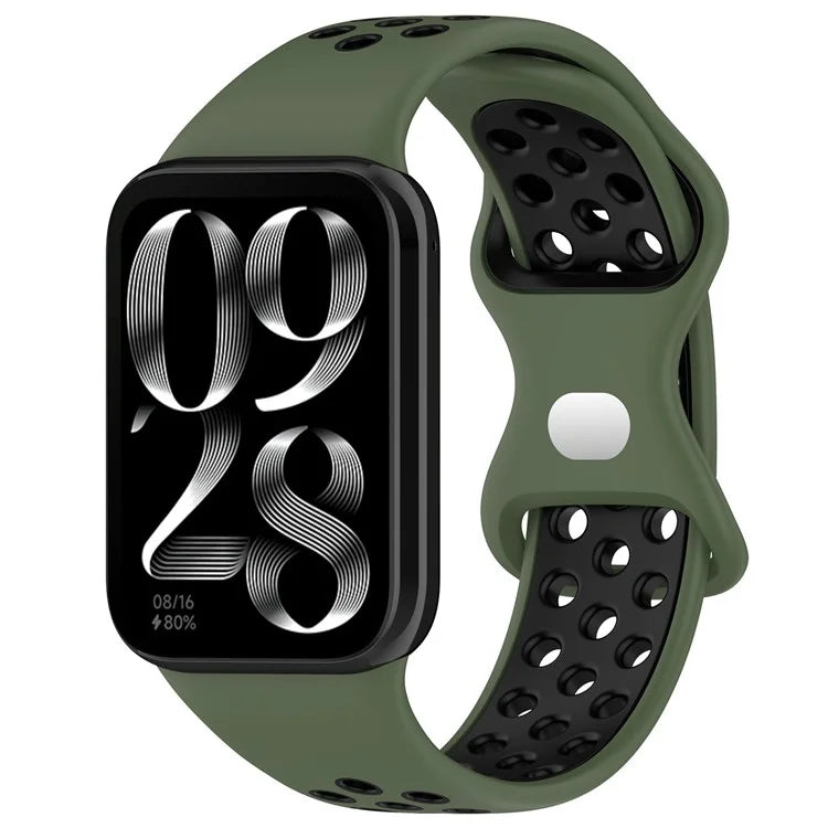 For Xiaomi Mi 8 Pro Replacement Band Dual Color Silicone Watch Strap