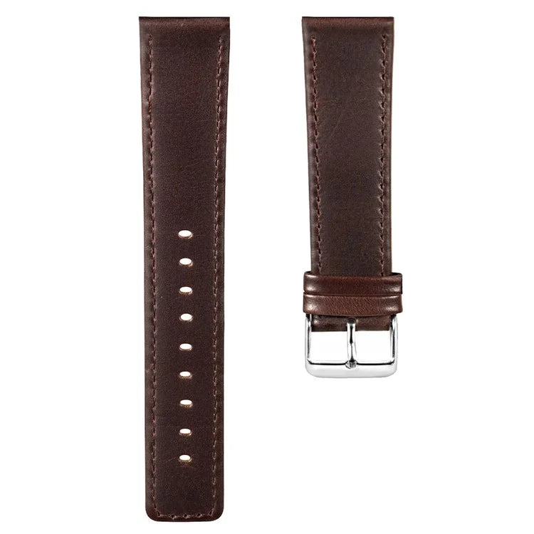 For Samsung Galaxy Watch3 45mm Leather Band 22mm Crazy Horse Texture Watch Strap